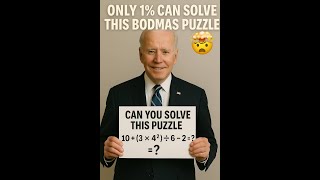 Only 1% Can Solve This BODMAS Puzzle 🤯 | Viral Math Challenge!