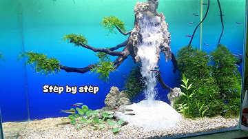 SAND WATERFALL AQUARIUM - How To Make a Underwater Sand Waterfall Aquarium