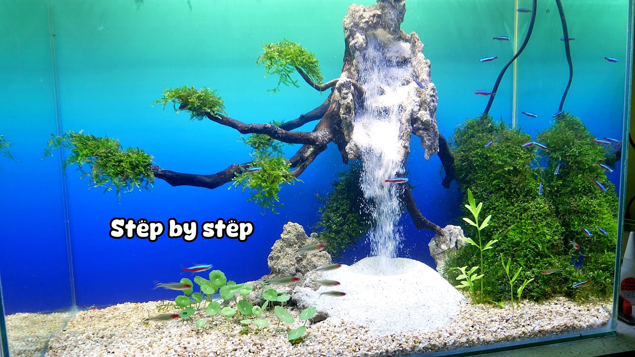 SAND WATERFALL AQUARIUM - How To Make Underwater Sand Waterfall ...