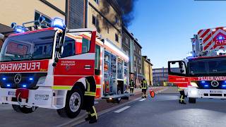 Emergency Call 112  Dusseldorf Firefighters On Duty! 4K