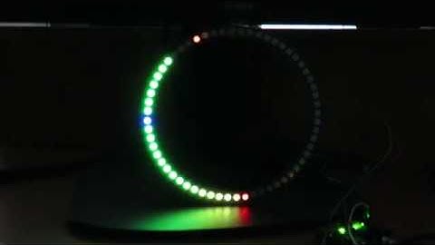 60 LED ring Arduino VU meter test