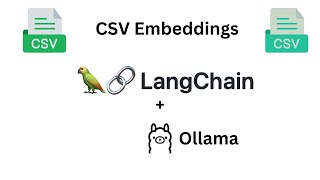 Create CSV File Embeddings in LangChain using Ollama | Python | LangChain