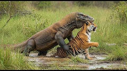 Komodo Dragon vs Tiger: Epic Battle for Survival