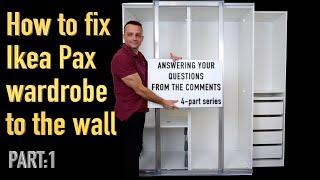 How to fix Ikea Pax wardrobe to the wall.