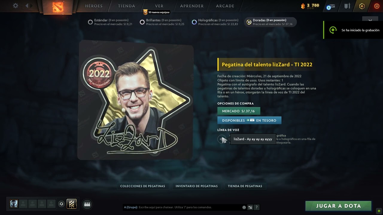 LizZard english talent voice line 2022 dota 2