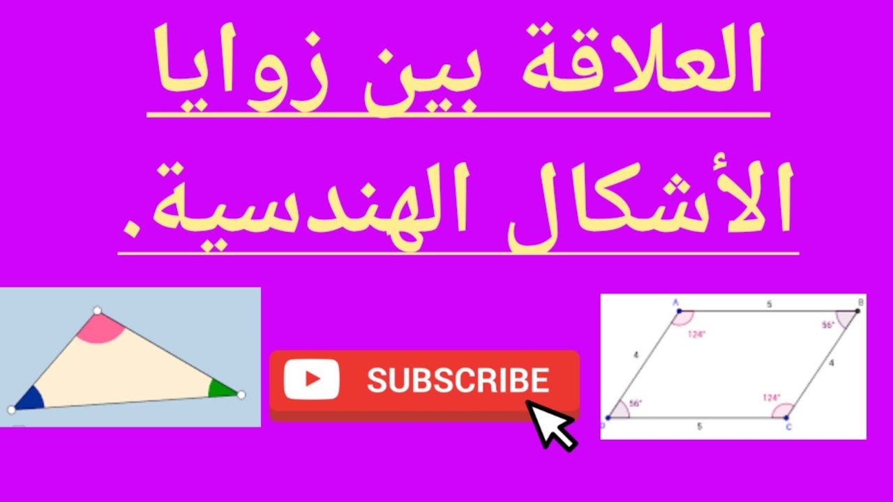 العلاقة بين زوايا الأشكال الهندسية للمستوى السادس، فيديو مهم.