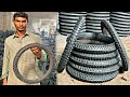 Process of different size tires manufacturing in local factory with the help of raw materials