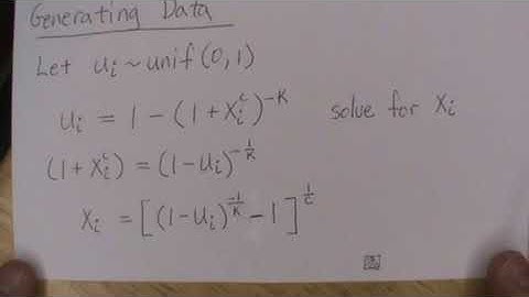 Using R to Generate Data from a Burr Distribution (part 1/2)
