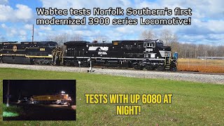 Wabtec Tests the first Norfolk Southern Modernized 3900 series AC and tests it with UP's SD44AC!