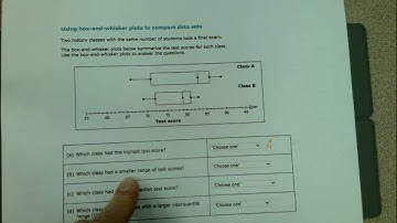 Algebra 1 - Using box and whisker plots to compare data sets