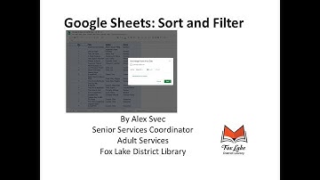 Google Sheets: Sort and Filter