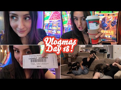 VLOGMAS DAY 18 🎄 NEW COUCH Set, Trying Parm At Aria, and Gambling At The El Cortez.
