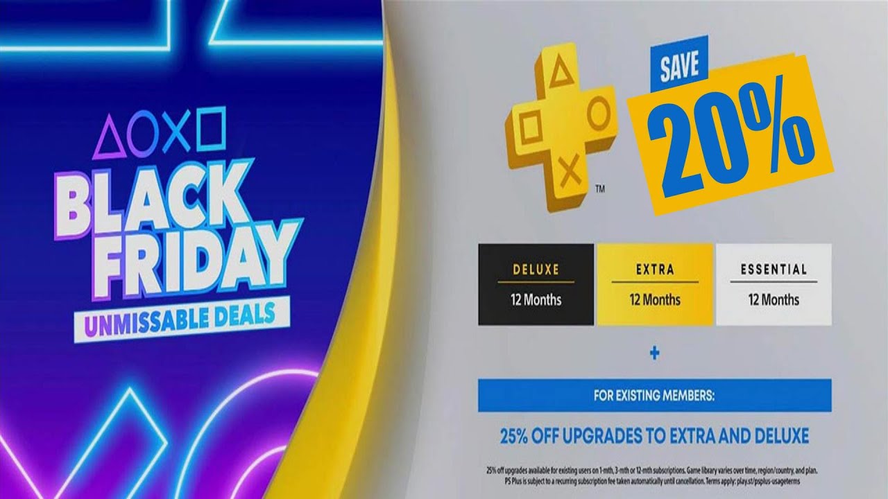 PlayStation Black Friday 2022 sale discounts PS Plus, Extra