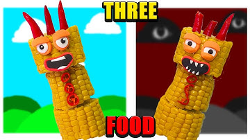 FOOD Incredibox Sprunki OC Three numberblocks Phase 4 Compilation. ❤ #sprunki #incrediboxsprunki