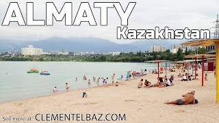 5 minutes walk through the streets of Almaty, Kazakhstan - Virtual city tour