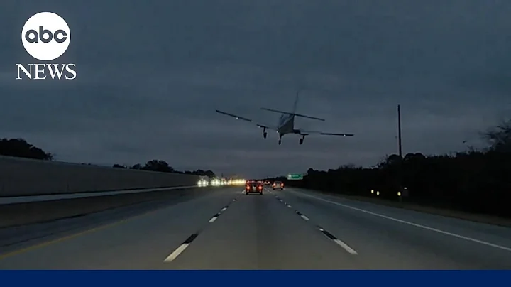 Plane crash lands on I-95 in Florida, hits car