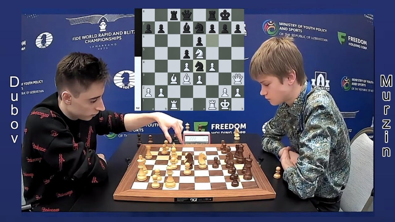 Daniil Dubov (2763) vs. Volodar Murzin (2591)  / FIDE World Blitz Chess 2023 / Game 18  Slav Defense