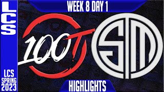 100 vs TSM Highlights | LCS Spring 2023 W8D1 | 100 Thieves vs Team Solomid