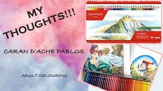 CARAN D’ACHE PABLO COLORED PENCILS | MY THOUGHTS |Adult colouring