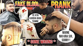 ' Fake BLOOD Prank on Barber '  *GONE WRONG*