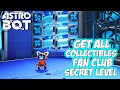Astro Bot - How to GET All COLLECTIBLES in FAN CLUB (Secret Level)