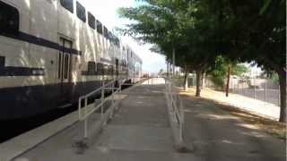Metrolink 155 roll's into the Van Nuys Station. 10-22-12.