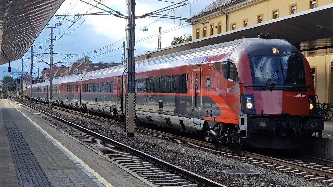 Einfahrt ÖBB RJ 630 Villach Hbf - Wien Hbf in Klagenfurt Hbf (26.09. ...