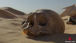 Desert Skulls Blender Cycles scene Rendered on Renderpool