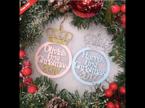 personalised-crown-bauble-keepsake-baby's-first-christmas-tree-decorations