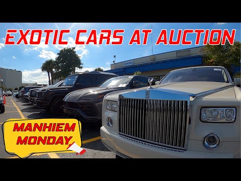 EXOTIC CARS AT AUTO AUCTION REVIEWS SALE PRICES TEST DRIVES?? | MANHEIM MONDAY SOUTH FLORIDA