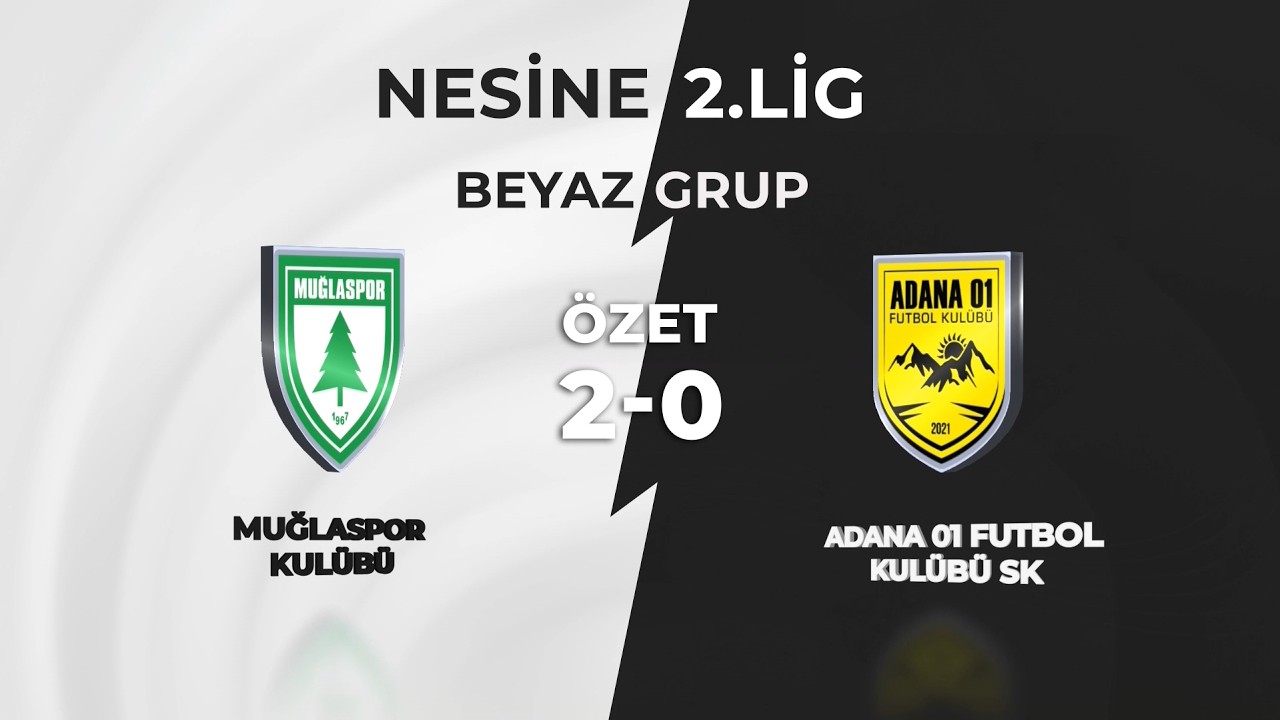 Muğlaspor Kulübü 2-0 Adana 01 Futbol Kulübü SK | Maç Özeti