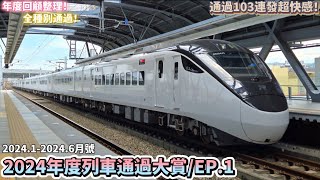 【通過100連發！】台鐵2024年度列車通過大賞Ep.1(2024.1~6月號)(列車資訊/通過速度付)