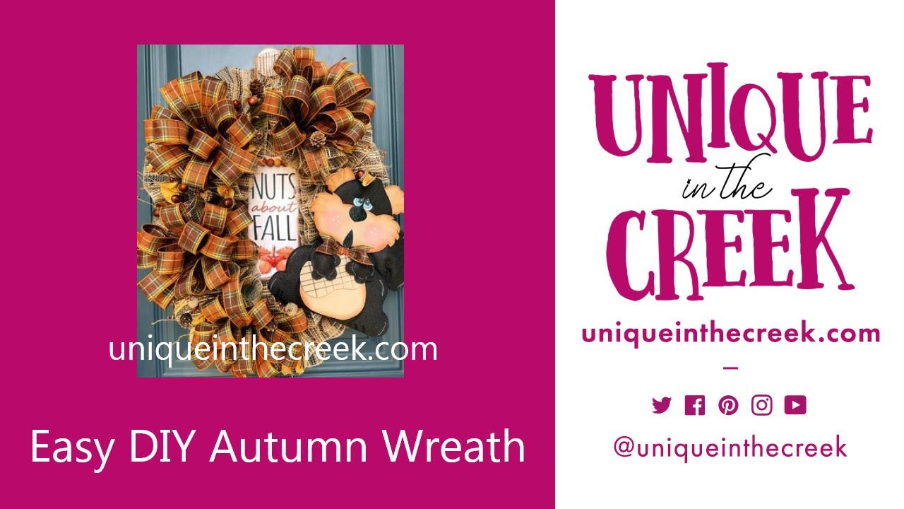 Мы все здесь сумасшедшие! Осенний венок из декоративной сетки на овальном стенде UITC