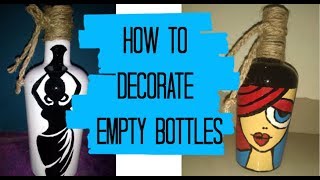How to decorate your home with old bottles | DIY | Decor from glass bottles screenshot 5