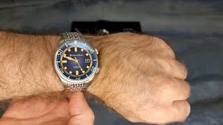 Spinnaker Bradner PACIFIC BLUE review with Seiko SNZ55 and SKX009