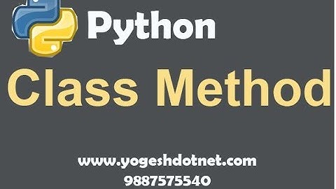 class method in python  | Lecture 13 | hindi