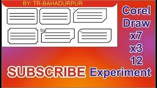 corel draw x7, x3, 12 corner of rectangle experiment in hindi