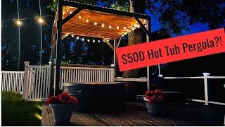 Hot Tub Pergola  with Rain Roof Under $500!!