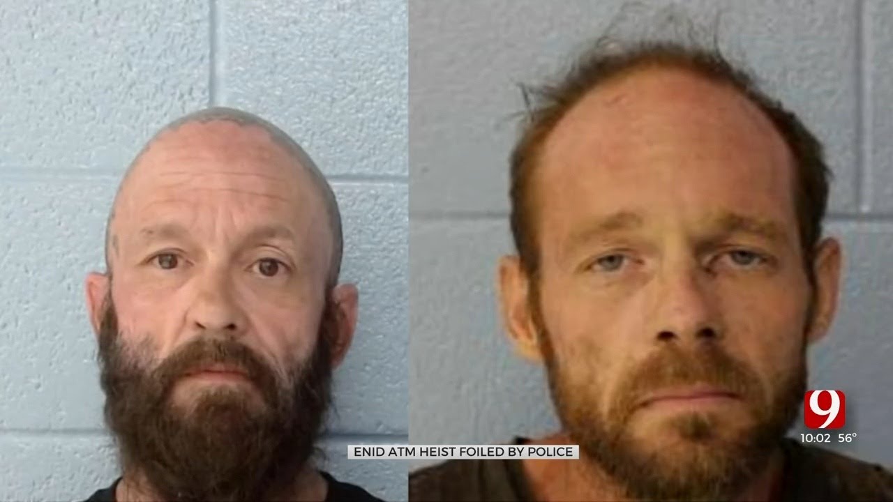 Enid Police Arrest 2 Men for Stealing ATM Machine - YouTube