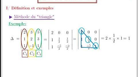 Déterminants - Partie 1 ( Définition et exemples )