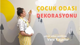 Neseli Cocuk Odasi Dekorasyonu Duvar Desen Cizim Nasil Yapilir Youtube