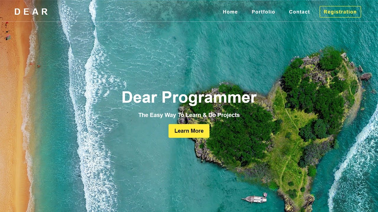 Beautiful Website Using Only HTML & CSS | Step By Step Tutorials - YouTube