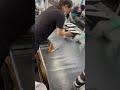 Our workers on the labor shoe production line are currently performing a pull up operation.