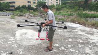 Capacity for 15kg Agriculture uav drone flight testing video (2)