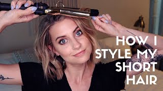 HOW I STYLE MY SHORT HAIR | SHORT MESSY WAVES