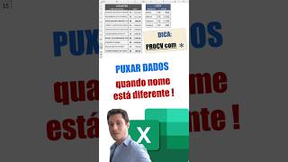 💡Procv com asteriscos para puxar quando nome não bate! #excel #procv #planilhas
