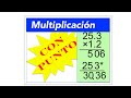 Multiplicación con punto - Matemáticas