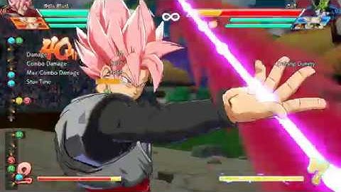 Goku Black 7700+ damage SOLO corner combo (no assists, no sparking, 5 bars)