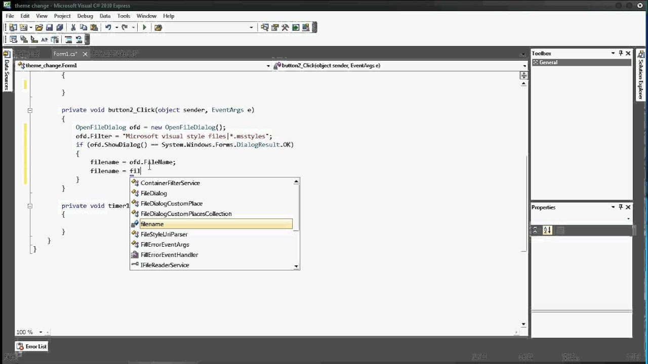 c# application that will change your windows theme - YouTube
