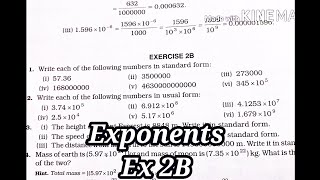 Exponents RS Aggarwal class 8| Exercise 2B|Q1 to Q4| in hindi |Rajmith Study